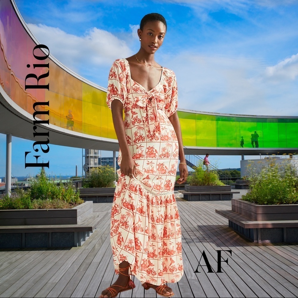 ANTHROPOLOGIE BY FARM RIO OFESSA MAXI DRESS NEW NWT